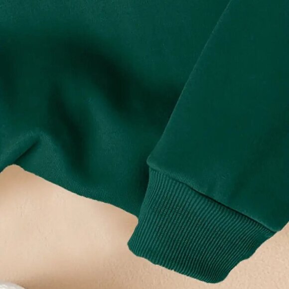 Bear & Selfie Cartoon Print Sweatshirt, Casual Long Sleeve Crew Neck Sweatshirt - Picture 3 of 10